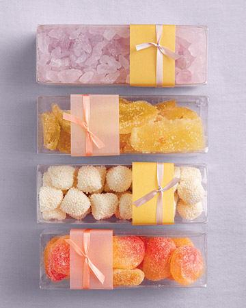 These clear candy boxes are probably one of the easiest ways to offer sweet 