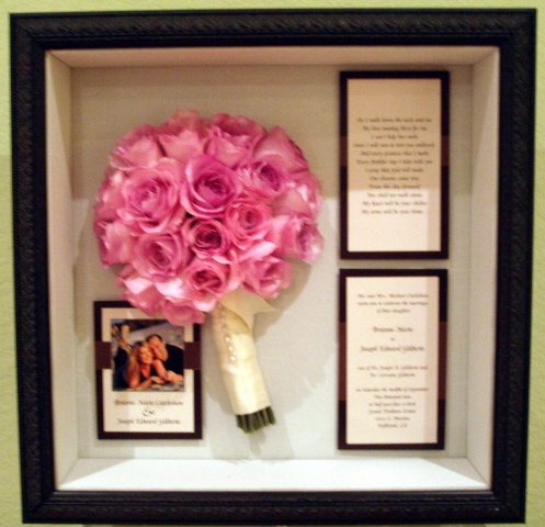 Your wedding bouquet can be preserved and displayed so that you can enjoy