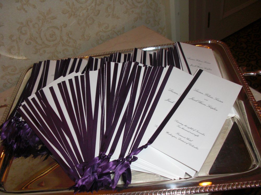 Because wedding programs can come in unusual shapes sizes and colors 